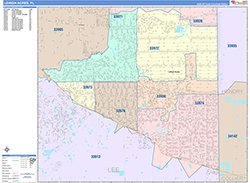 Lehigh Acres Wall Map Color Cast Style 2026